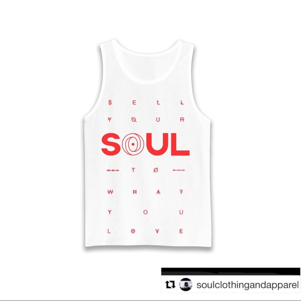 🔥SOUL EXCLUSIVE white logo tank